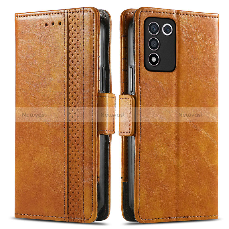 Leather Case Stands Flip Cover Holder S02D for Oppo K9S 5G