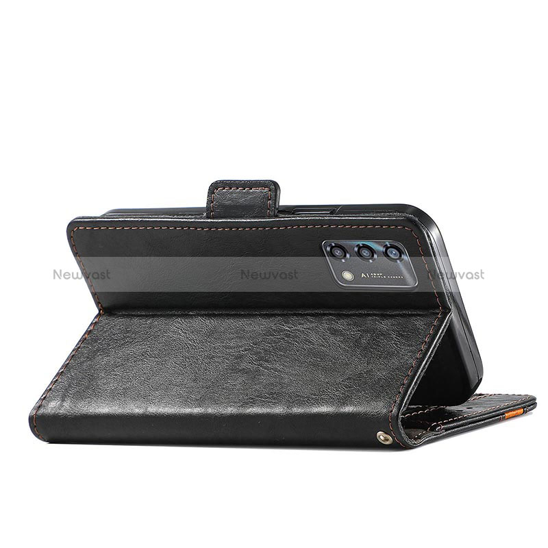 Leather Case Stands Flip Cover Holder S02D for Oppo Reno6 Lite