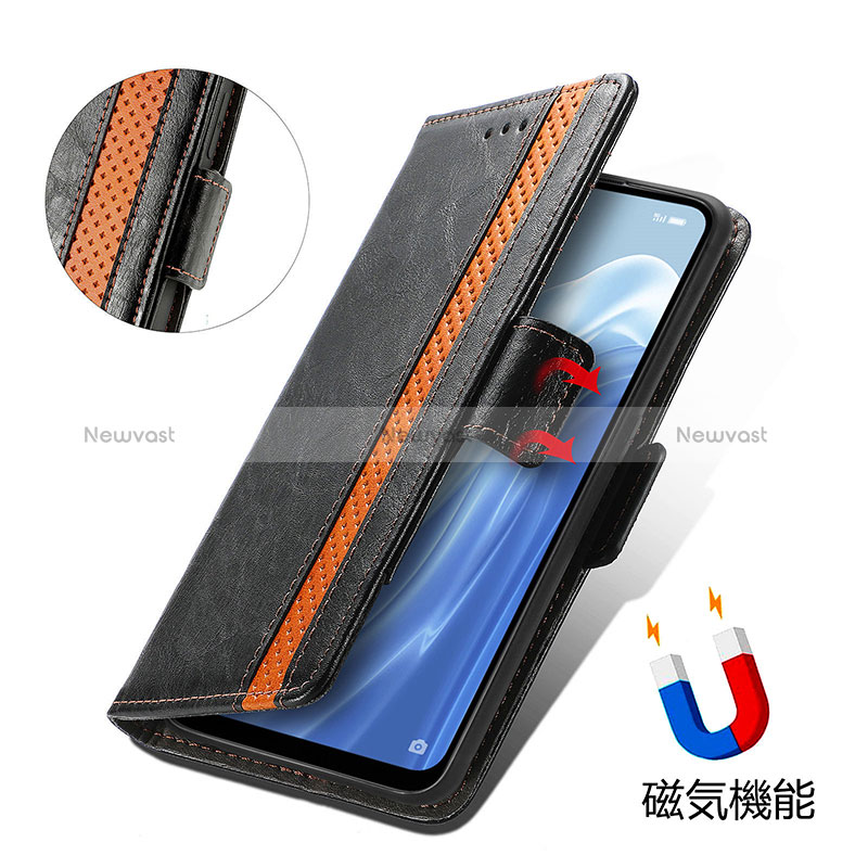 Leather Case Stands Flip Cover Holder S02D for Oppo Reno7 A