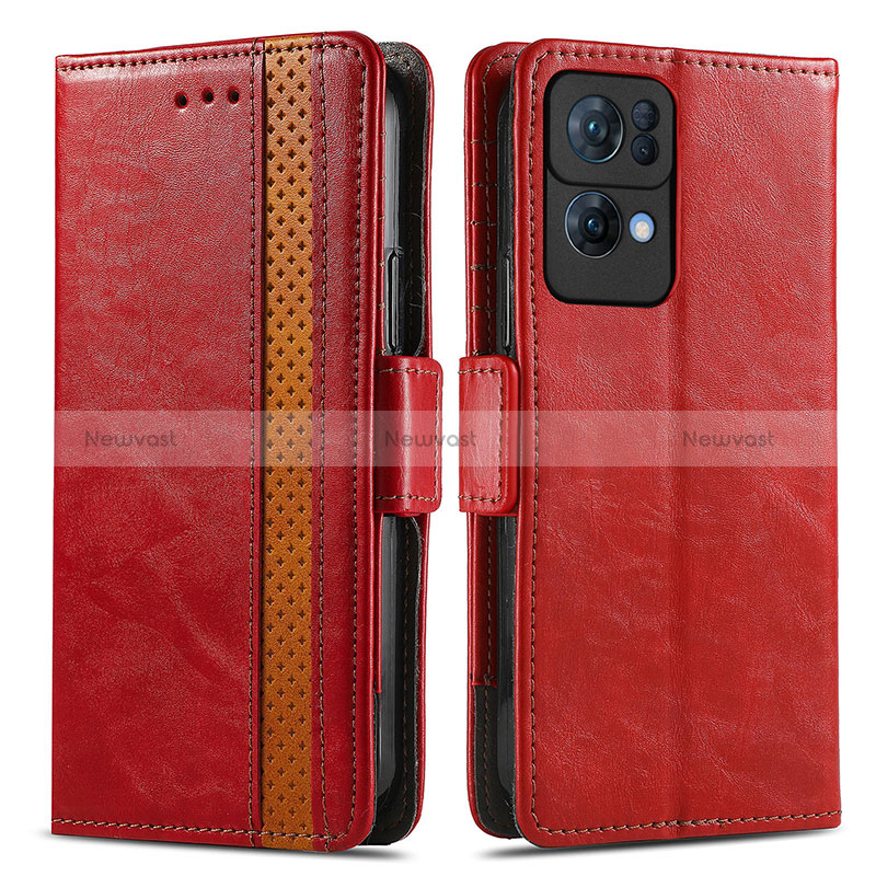 Leather Case Stands Flip Cover Holder S02D for Oppo Reno7 Pro 5G