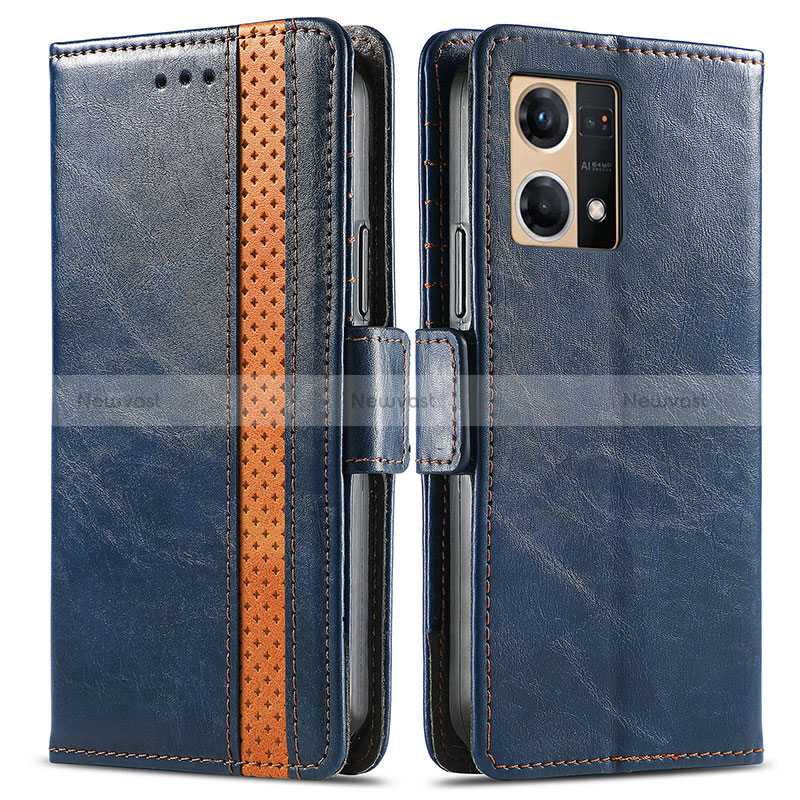 Leather Case Stands Flip Cover Holder S02D for Oppo Reno8 4G