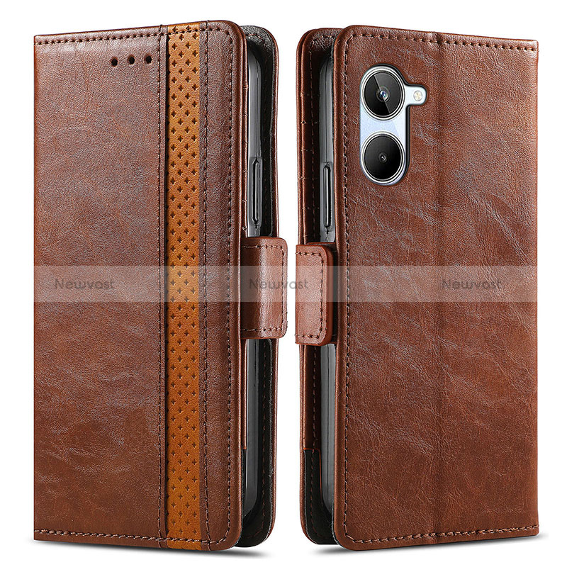 Leather Case Stands Flip Cover Holder S02D for Realme 10 4G