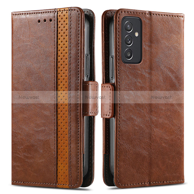 Leather Case Stands Flip Cover Holder S02D for Samsung Galaxy A15 4G