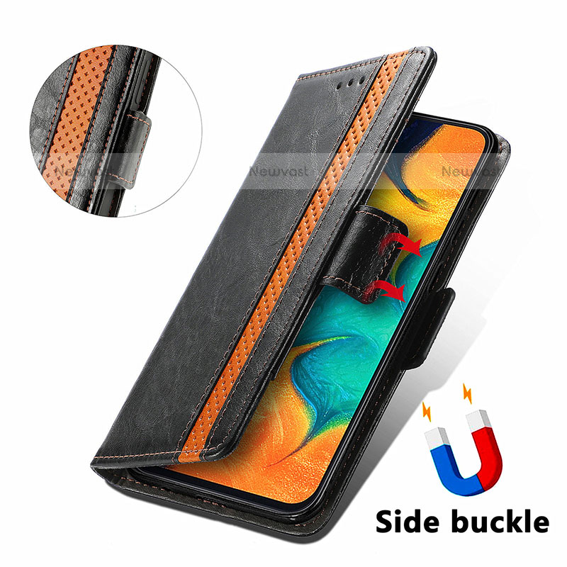 Leather Case Stands Flip Cover Holder S02D for Samsung Galaxy A20
