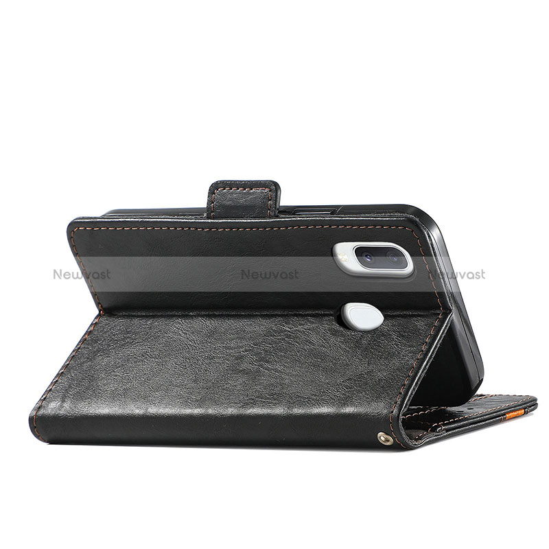 Leather Case Stands Flip Cover Holder S02D for Samsung Galaxy A20e