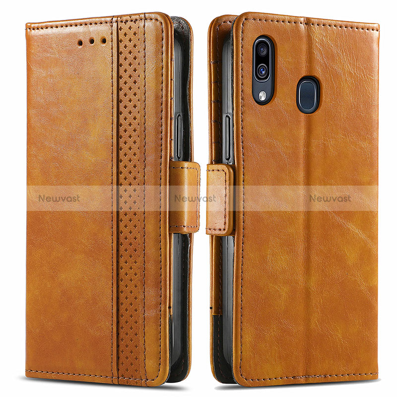 Leather Case Stands Flip Cover Holder S02D for Samsung Galaxy M10S