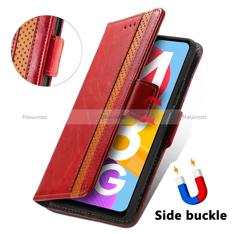 Leather Case Stands Flip Cover Holder S02D for Samsung Galaxy M13 5G
