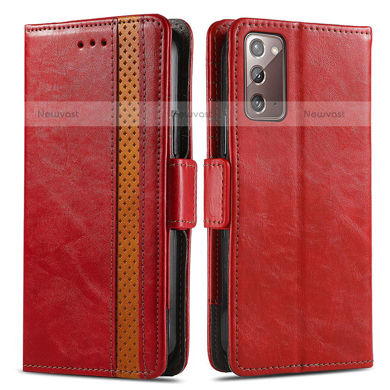 Leather Case Stands Flip Cover Holder S02D for Samsung Galaxy Note 20 5G