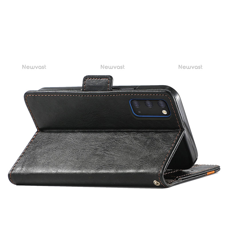 Leather Case Stands Flip Cover Holder S02D for Samsung Galaxy S20