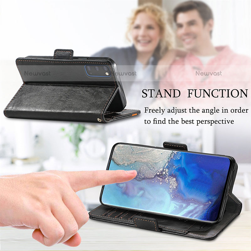 Leather Case Stands Flip Cover Holder S02D for Samsung Galaxy S20