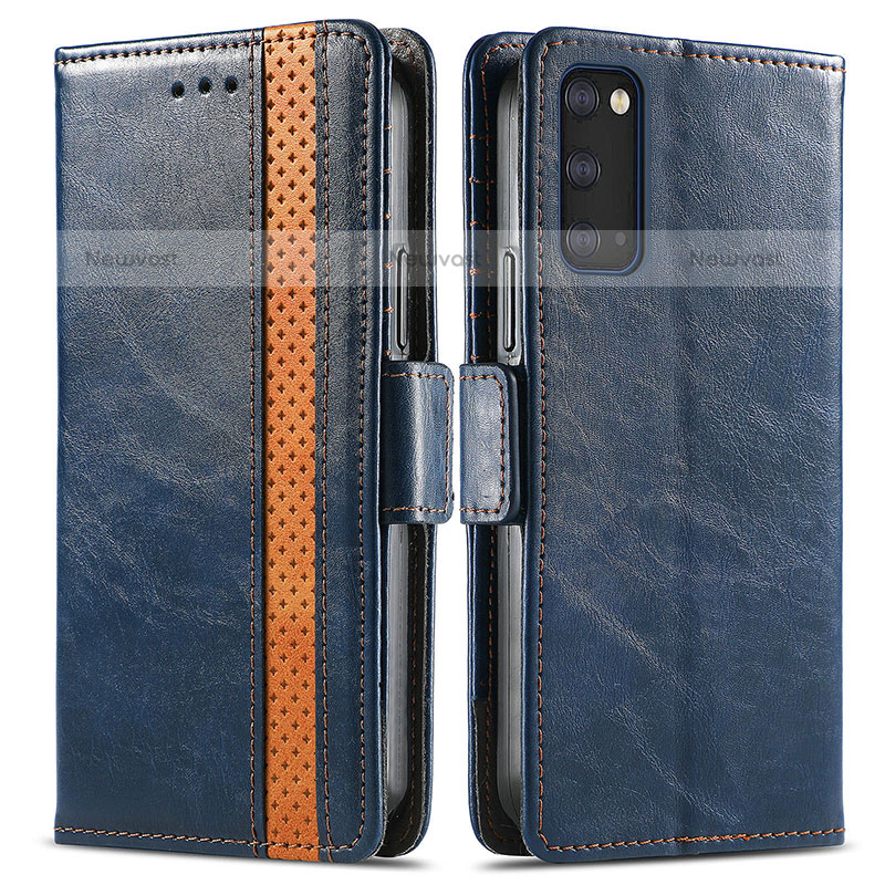 Leather Case Stands Flip Cover Holder S02D for Samsung Galaxy S20