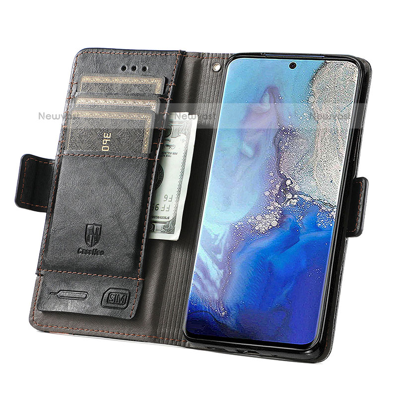 Leather Case Stands Flip Cover Holder S02D for Samsung Galaxy S20 5G