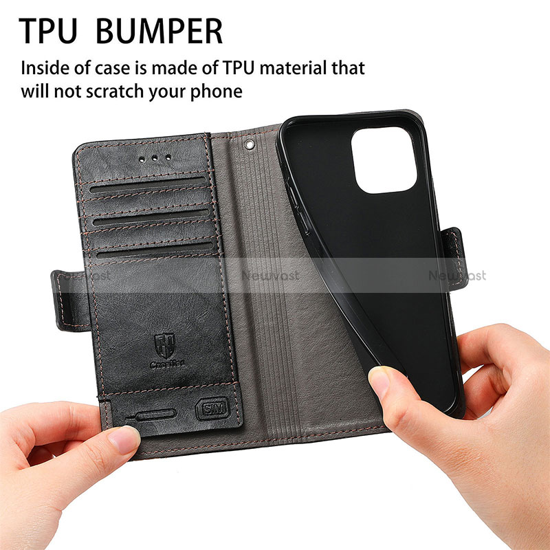 Leather Case Stands Flip Cover Holder S02D for Samsung Galaxy S20 Lite 5G