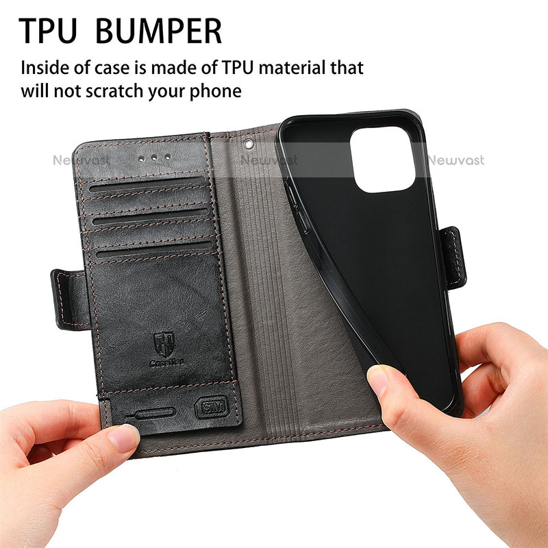 Leather Case Stands Flip Cover Holder S02D for Samsung Galaxy S20 Plus 5G