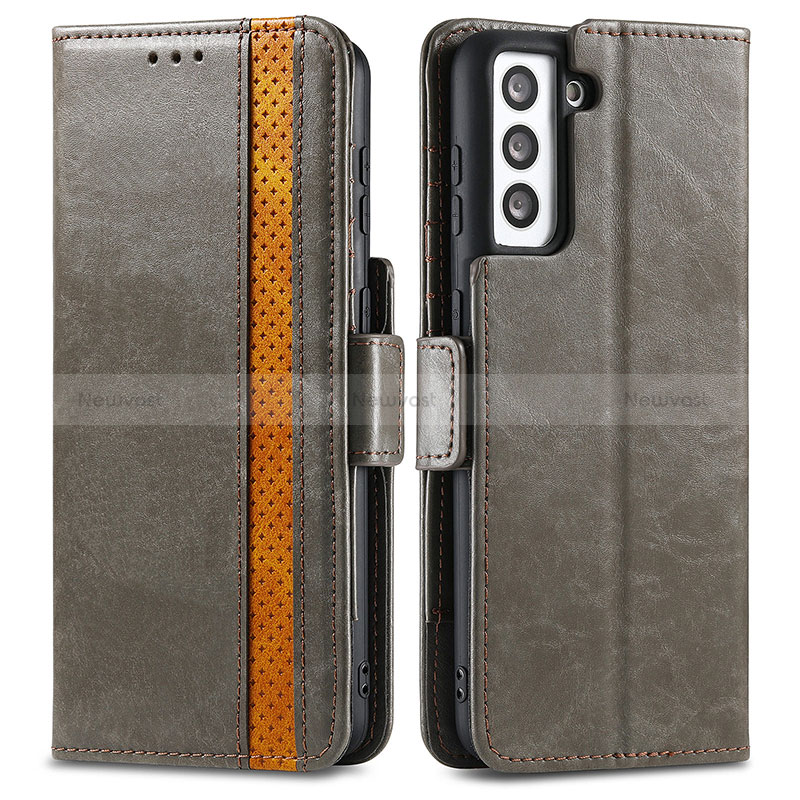 Leather Case Stands Flip Cover Holder S02D for Samsung Galaxy S22 Plus 5G