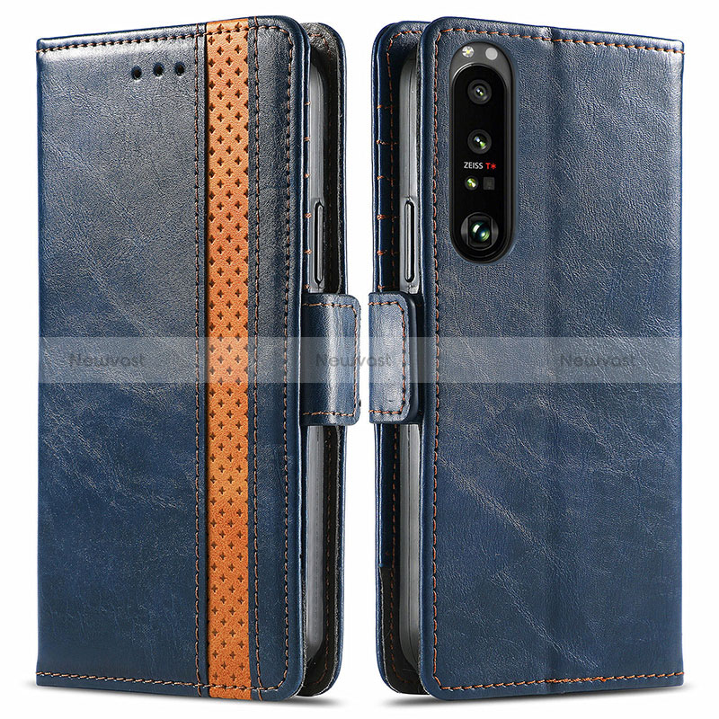 Leather Case Stands Flip Cover Holder S02D for Sony Xperia 1 III