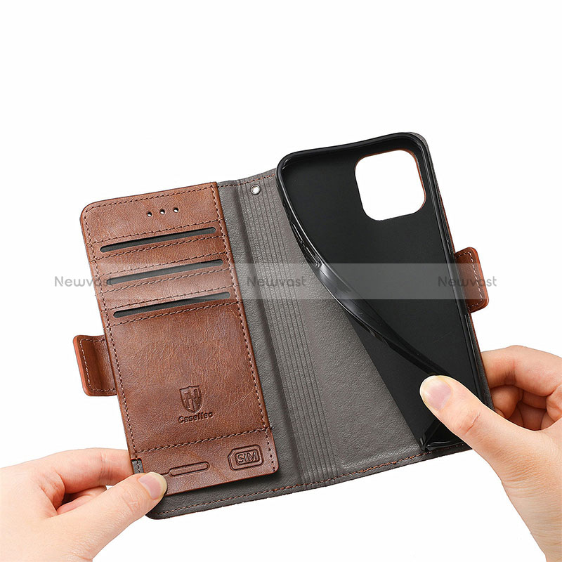 Leather Case Stands Flip Cover Holder S02D for Sony Xperia 10 III