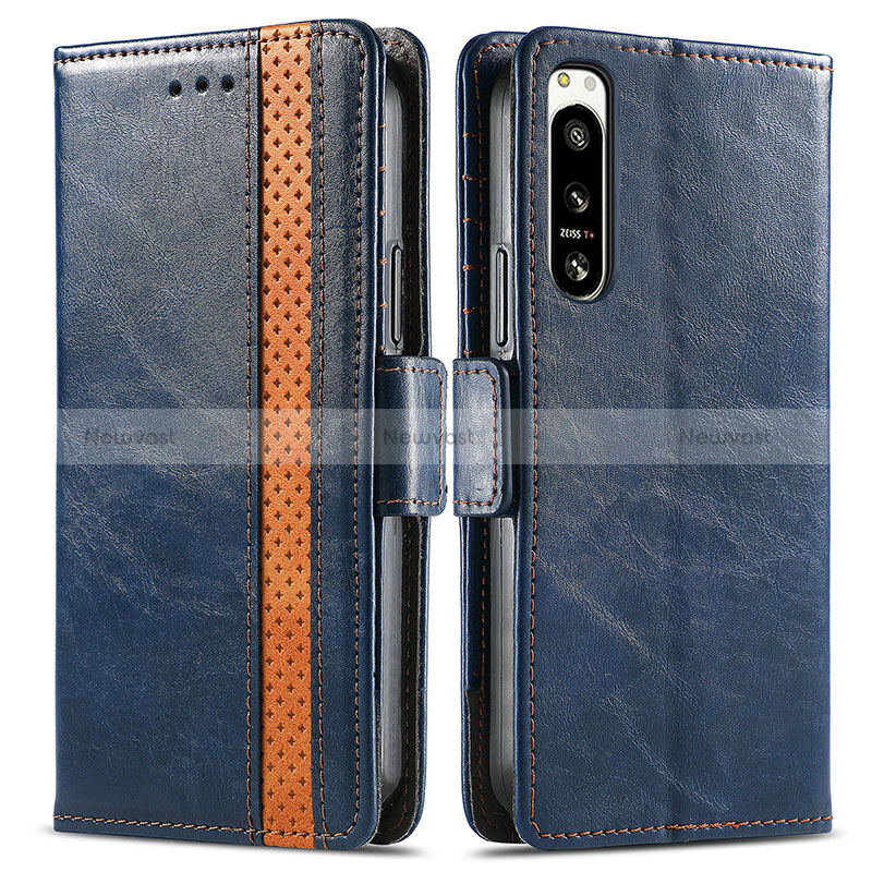 Leather Case Stands Flip Cover Holder S02D for Sony Xperia 5 IV