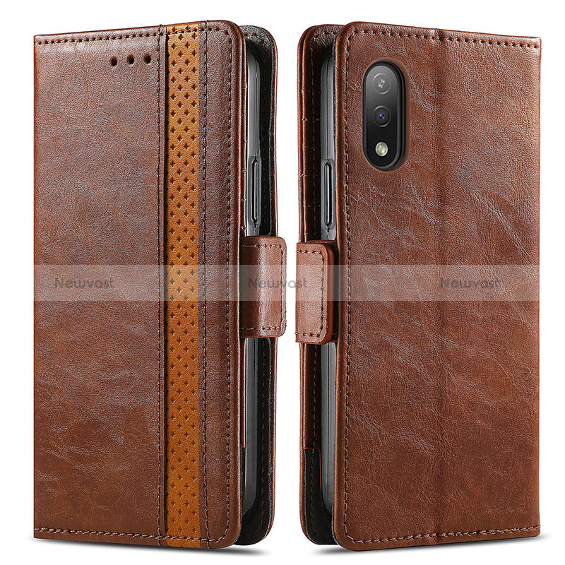 Leather Case Stands Flip Cover Holder S02D for Sony Xperia Ace II