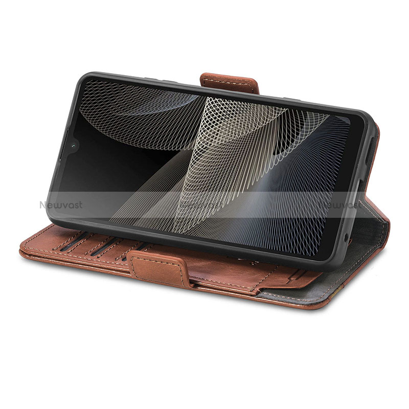 Leather Case Stands Flip Cover Holder S02D for Sony Xperia Ace II