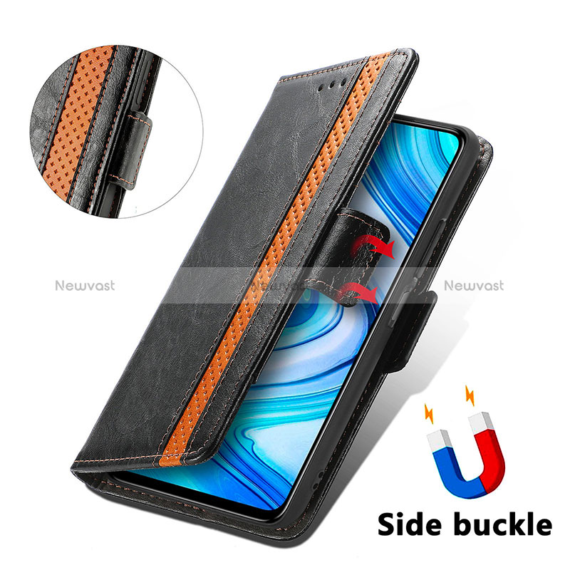 Leather Case Stands Flip Cover Holder S02D for Xiaomi Redmi Note 9 Pro Max
