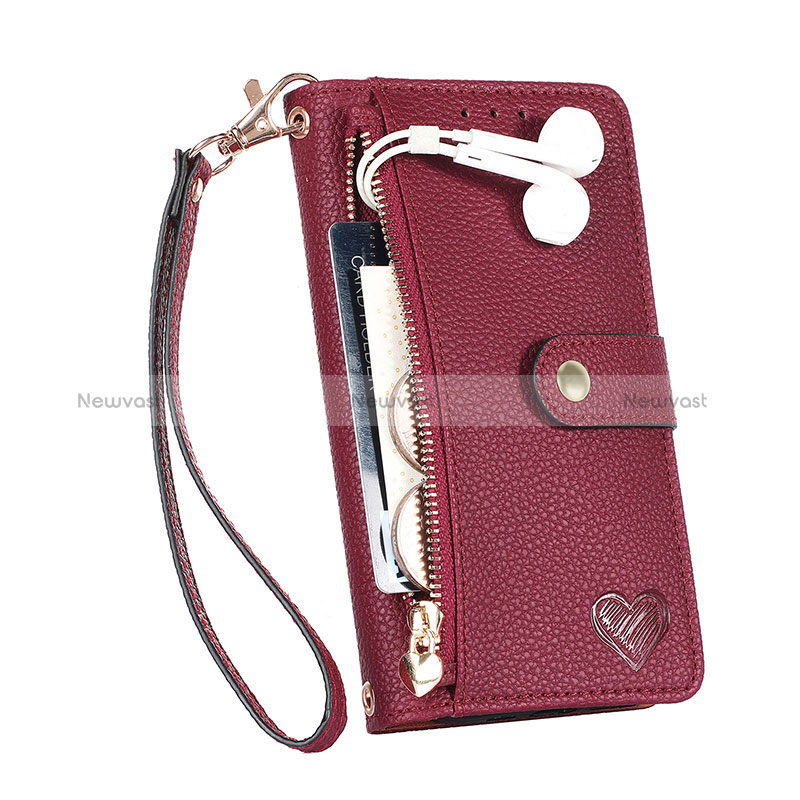 Leather Case Stands Flip Cover Holder S03D for Apple iPhone 13