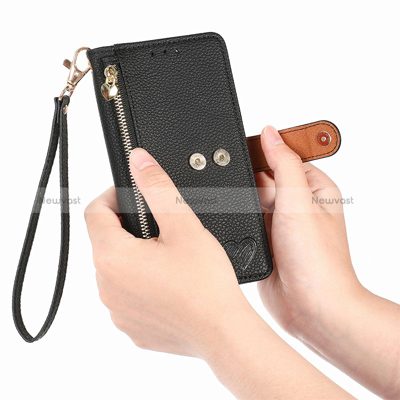 Leather Case Stands Flip Cover Holder S03D for Apple iPhone 13 Pro