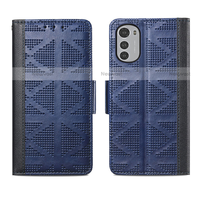 Leather Case Stands Flip Cover Holder S03D for Motorola Moto E32