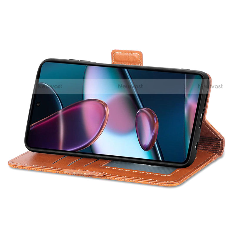 Leather Case Stands Flip Cover Holder S03D for Motorola Moto Edge 30 Pro 5G