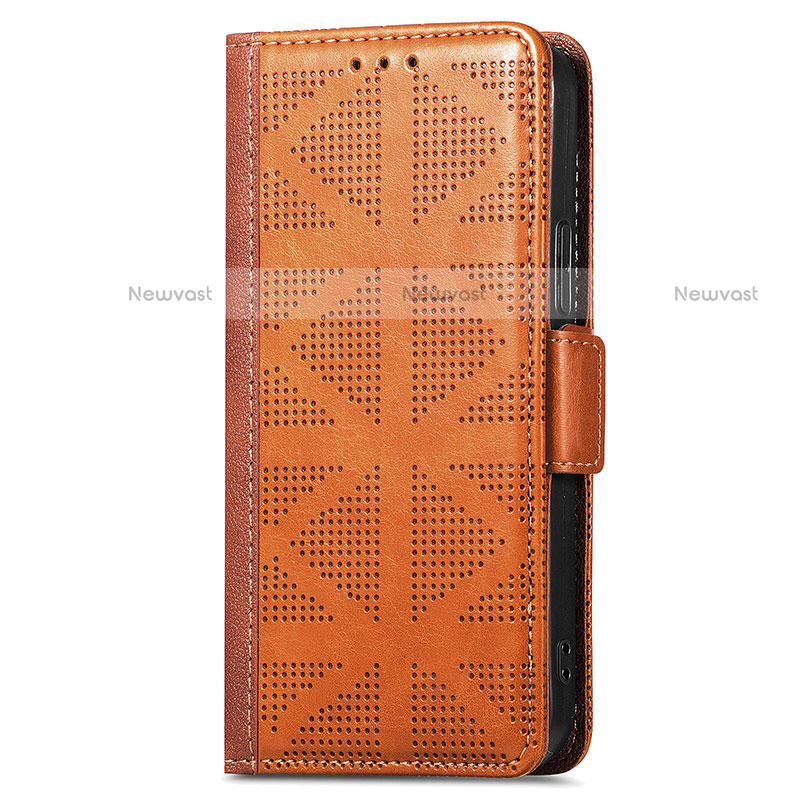 Leather Case Stands Flip Cover Holder S03D for Motorola Moto Edge Plus (2022) 5G