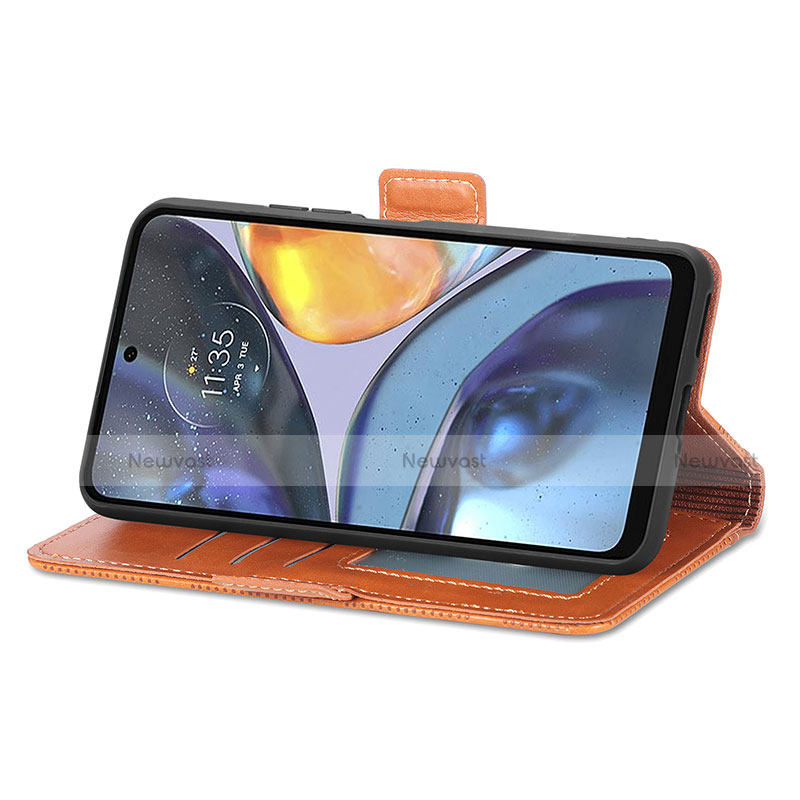 Leather Case Stands Flip Cover Holder S03D for Motorola Moto G22