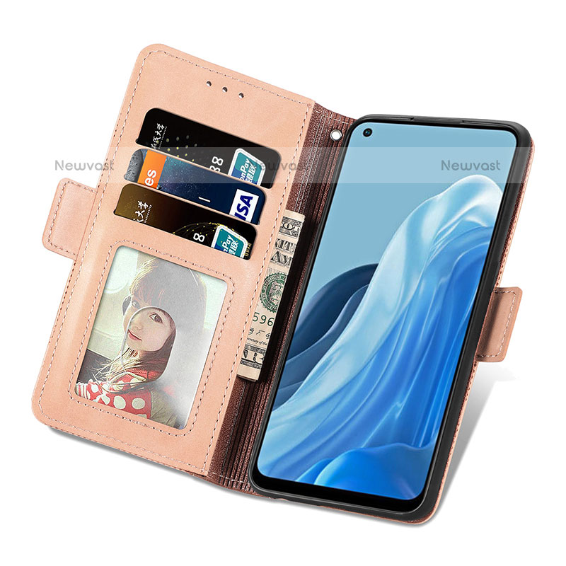 Leather Case Stands Flip Cover Holder S03D for Oppo F21s Pro 4G