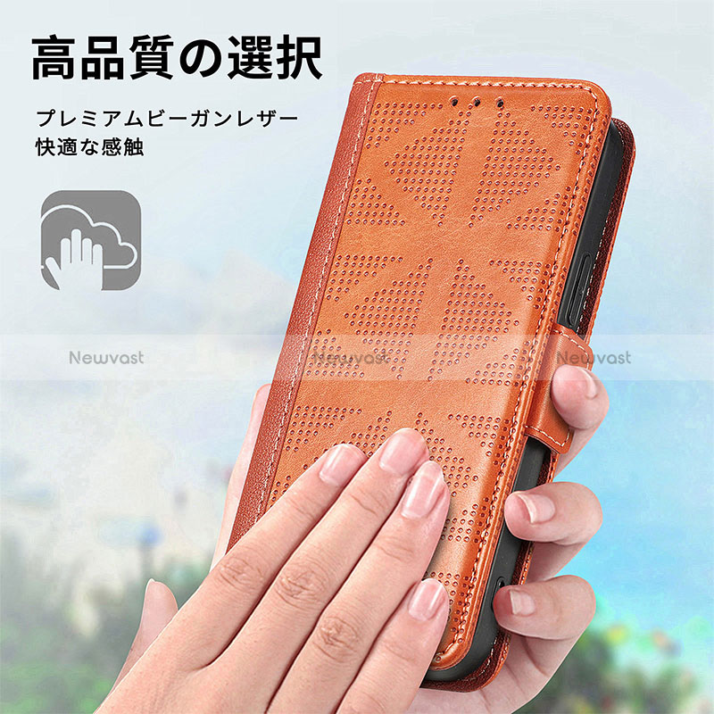 Leather Case Stands Flip Cover Holder S03D for Oppo Reno7 A