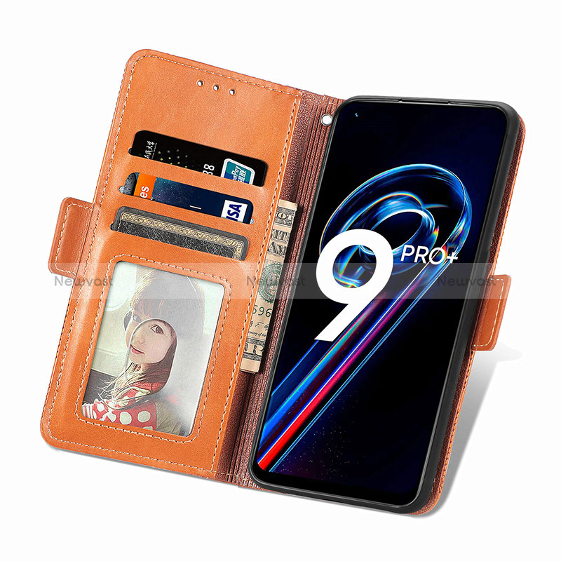 Leather Case Stands Flip Cover Holder S03D for Realme 9 Pro+ Plus 5G