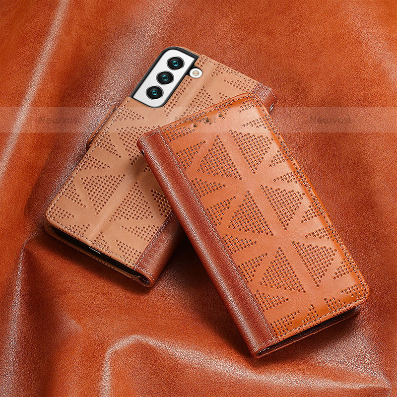 Leather Case Stands Flip Cover Holder S03D for Samsung Galaxy S21 5G