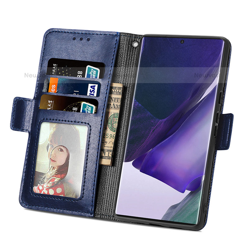 Leather Case Stands Flip Cover Holder S03D for Samsung Galaxy S23 Ultra 5G