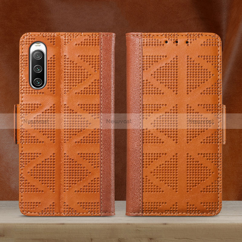 Leather Case Stands Flip Cover Holder S03D for Sony Xperia 10 IV