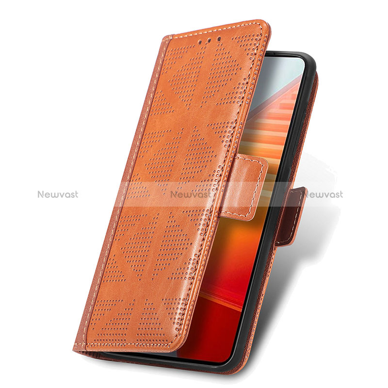 Leather Case Stands Flip Cover Holder S03D for Vivo iQOO 10 5G