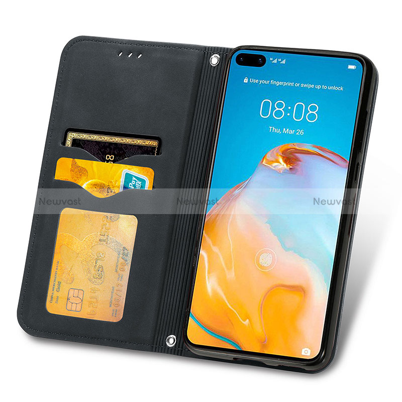 Leather Case Stands Flip Cover Holder S04D for Huawei P40