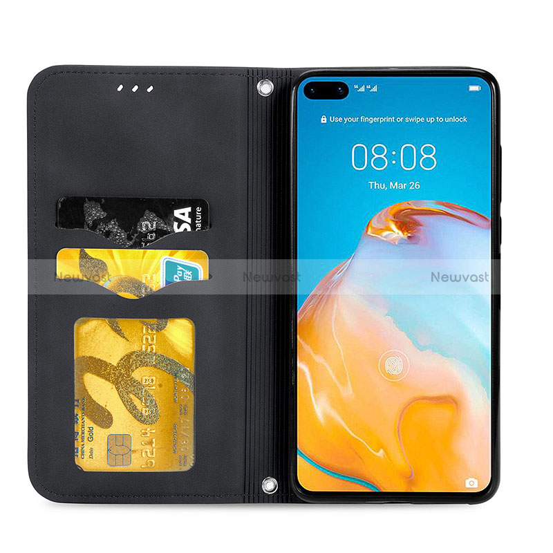 Leather Case Stands Flip Cover Holder S04D for Huawei P40