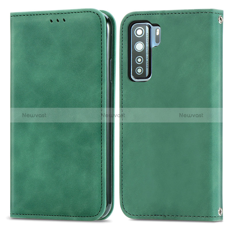 Leather Case Stands Flip Cover Holder S04D for Huawei P40 Lite 5G