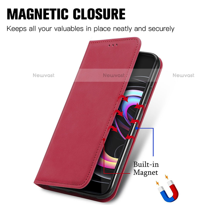 Leather Case Stands Flip Cover Holder S04D for Motorola Moto Edge 20 Pro 5G