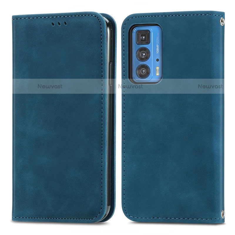 Leather Case Stands Flip Cover Holder S04D for Motorola Moto Edge 20 Pro 5G