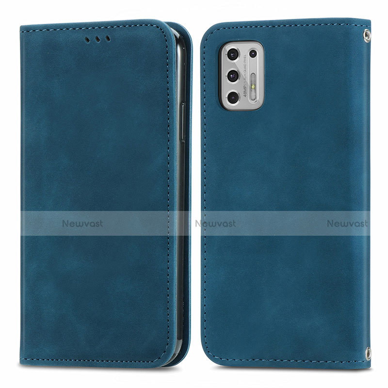 Leather Case Stands Flip Cover Holder S04D for Motorola Moto G Stylus (2021)
