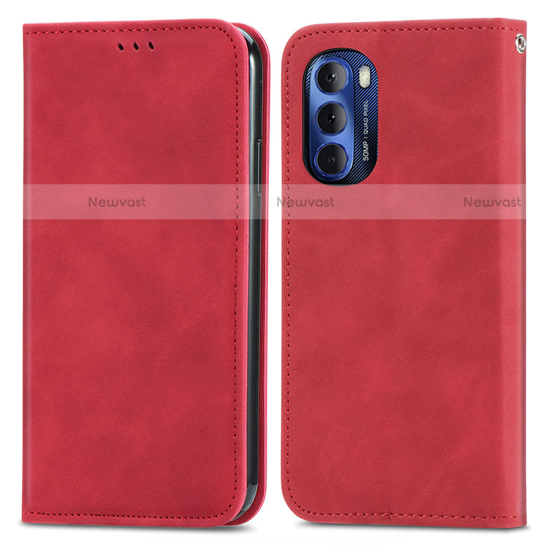 Leather Case Stands Flip Cover Holder S04D for Motorola Moto G Stylus (2022) 4G
