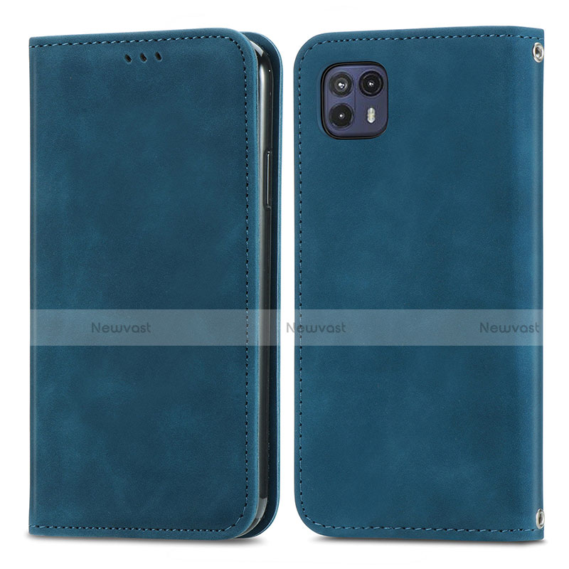 Leather Case Stands Flip Cover Holder S04D for Motorola Moto G50 5G
