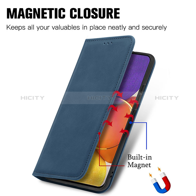 Leather Case Stands Flip Cover Holder S04D for Samsung Galaxy A05s