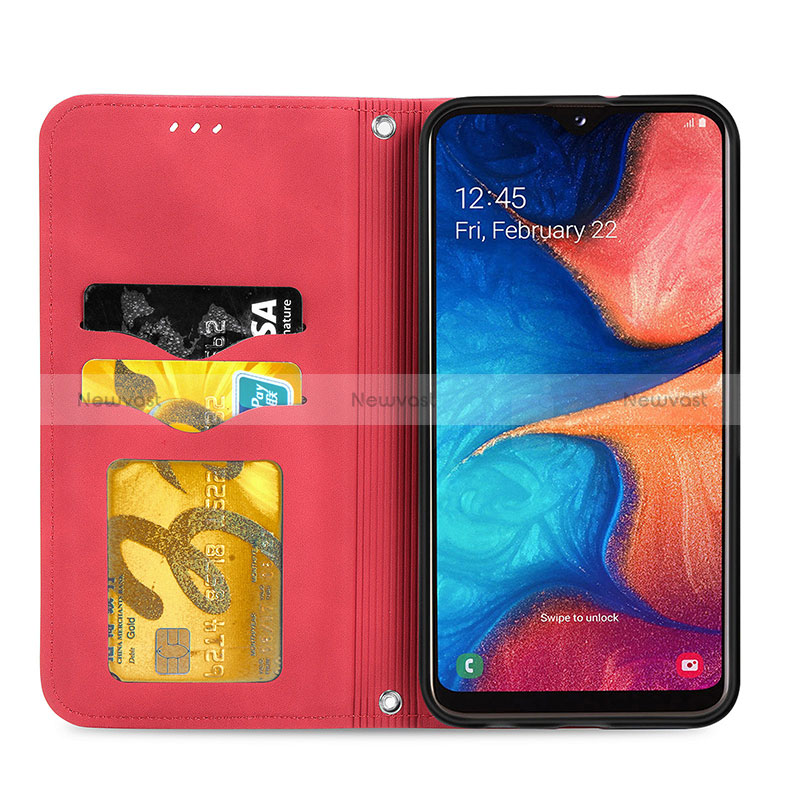 Leather Case Stands Flip Cover Holder S04D for Samsung Galaxy A20e