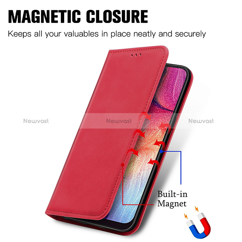 Leather Case Stands Flip Cover Holder S04D for Samsung Galaxy A70