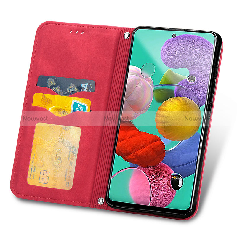 Leather Case Stands Flip Cover Holder S04D for Samsung Galaxy A71 5G
